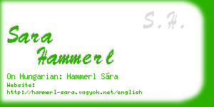 sara hammerl business card